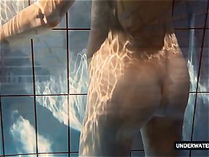 steaming enormous breasted nubile Lera swimming in the pool