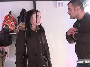 adorable student Anie Darling luvs bang-out in public